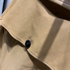 2024 abrigos largos populares para adolescentes abrigo de cuero genuino diseño de oveja gabardina larga de lujo - Product Image 5