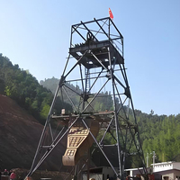 Tête de poteau de soutènement de mine Q345B en acier / acier galvanisé avec dispositif anti-chute