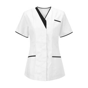 Blouses Médicales Femme à Col en V, Extensibles, Manches Courtes, Uniformes de Soins Infirmiers - Product Image 5