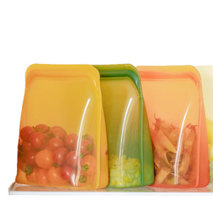 Bolsas de Silicona Premium para Almacenamiento de Alimentos, Bolsas Ecológicas para Congelador, Bolsas para Snacks, Recipientes para Almuerzo y Preparación de Comidas - Product Image 6