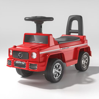 Mobil Dorong Anak 3-in-1 Mewah dengan Pegangan Dorong dan Pelindung yang Dapat Dilepas, Kereta Dorong Balita dengan Musik & Lampu, Kotak Hadiah Premium
