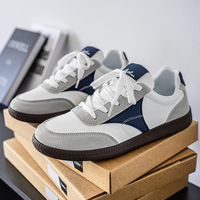 Chaussures de sport plates décontractées à semelle souple antidérapante, couleur unie tendance automne 2025, toutes occasions, basses, pour hommes