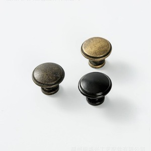 Furniture Handle <b>Knob</b> Round Zinc Alloy Retro Drawer Cabinet Hardware <b>Black</b> Bronze Finish Durable - Product Image 1