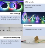 Bande lumineuse LED COB RGB 432 LED, haute densité, flexible, sans points, ruban LED DC12V, éclairage d'ambiance pour la décoration de boîte de nuit