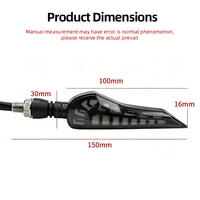 Clignotant LED universel à effet écaille de dragon, séquentiel et étanche, pour moto et vélo électrique, remplacement latéral