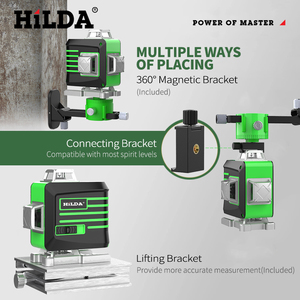 Herramienta de máquina de 360 grados, Láser de Cruz de haz verde, 16 líneas, autonivelante, <span class=keywords><strong>3d</strong></span>, construcción rotativa automática, <span class=keywords><strong>nivel</strong></span> láser - Product Image 4