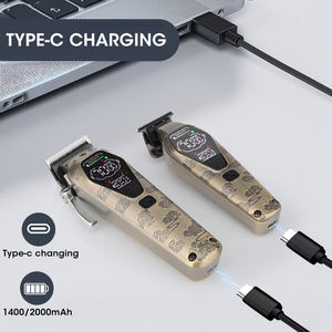 เครื่องตัดผมไร้สาย Resuxi 642 แบบชาร์จไฟได้ สำหรับ<span class=keywords><strong>ร้าน</strong></span>ตัดผมมืออาชีพ ชุด 2 ชิ้น - Product Image 3