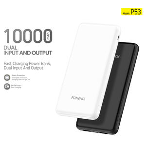 FONENG <span class=keywords><strong>2022</strong></span> Meilleure vente Banque d'alimentation P53 10.5W Tout compatible 2.1A Banque d'alimentation (10000 mAh) Capacité réelle pour le téléphone portable - Product Image 2