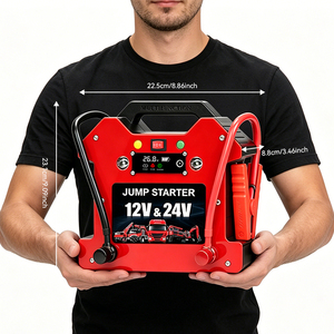 Démarreur <span class=keywords><strong>de</strong></span> secours portable <span class=keywords><strong>12</strong></span>/<span class=keywords><strong>24V</strong></span> au lithium-ion rouge pour semi-remorques, <span class=keywords><strong>chargeur</strong></span> <span class=keywords><strong>de</strong></span> <span class=keywords><strong>batterie</strong></span> et <span class=keywords><strong>booster</strong></span> <span class=keywords><strong>de</strong></span> puissance - Product Image 5