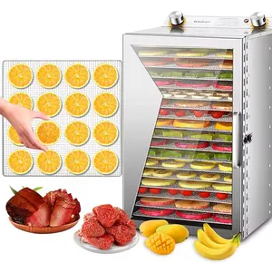 La mejor máquina de secado inteligente barata de frutas y verduras, deshidratador de alimentos de 18 capas para el hogar comercial de alta calidad