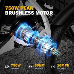 Qlife Triker Folding Pet Basket <strong>Three</strong> <strong>Wheeled</strong> Senior Electric Pedal Assist Trike Cargo <strong>Bike</strong> for <strong>Adult</strong> - Product Image 5