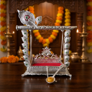Jhoola de mariage élégante et traditionnelle, décorative, pour la décoration de scène de cérémonie de mariage, les lieux d'événements, les célébrations et la mise en place. - Product Image 6