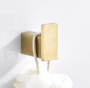 <span class=keywords><strong>Set</strong></span> Moderno di Accessori per <span class=keywords><strong>Bagno</strong></span> Singolo, <span class=keywords><strong>Porta</strong></span> <span class=keywords><strong>Asciugamani</strong></span> a Parete in Acciaio Inox Oro Spazzolato per Casa - Product Image 5