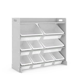 Estante Organizador de <span class=keywords><strong>Juguetes</strong></span> de Madera para Habitación <span class=keywords><strong>Infantil</strong></span> con 9 Contenedores de Plástico, Organizador para <span class=keywords><strong>Juguetes</strong></span> - Product Image 3
