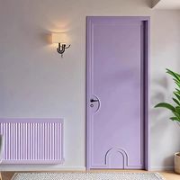 Porte de chambre en bois laqué aux couleurs personnalisables, de qualité supérieure, design moderne minimaliste et simple, intérieur résistant à l'humidité