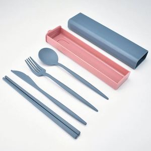 Nouvel Arrivage 2026 – Ensemble de Couverts Écologiques Portables en Fibre de Paille de Blé (Couteau, Cuillère, Fourchette, Baguettes) de Haute Qualité pour la Maison et les Voyages - Product Image 4