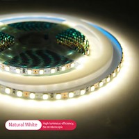 Bande lumineuse LED flexible basse tension 2835 SMD IP20 12V/24V ultra-étroite 5mm sur fil de cuivre, haute luminosité, auto-adhésive pour éclairage d'ambiance