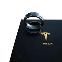 Clé de voiture intelligente NFC RFID en céramique 13,56 MHz, étanche/résistante aux intempéries, mini-clé à porter au doigt pour Tesla Model 3/Y