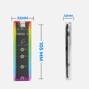 เคสคอมพิวเตอร์ ELE-GATE โปร่งใส พร้อมไฟ RGB สำหรับเล่นเกม รองรับขนาด 2230 2242 2260 2280 - Product Image 3