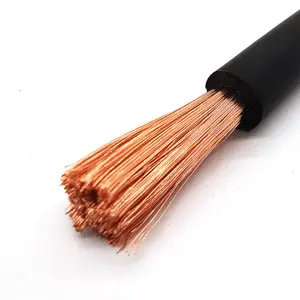 Cable de soldadura de bajo voltaje de neopreno flexible 2,0mm AWG Conductor de cobre Aplicación industrial con aislamiento de goma