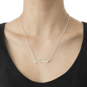 Collana Xuping Personalizzata in Lega di Rame Dorato, Gioielli da Donna, Piccola Collana con <span class=keywords><strong>Nome</strong></span> Personalizzato in Corsivo Classico - Product Image 5