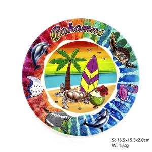 Plaque murale avec logo personnalisé Plaque décorative en céramique posée sur la table Plage Dauphins Conque Design Bahamas Cadeaux souvenirs - Product Image 5