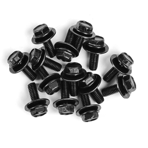 Tuercas de Rueda para Auto, Rosca Métrica Gruesa, Recubrimiento de Zinc Negro, Tornillos Hexagonales de Acero, Fijaciones Automotrices para Reparación y Reemplazo - Product Image 1