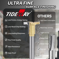TIDEWAY Fraise à rainurer en carbure de tungstène pour moulures, profil en T, pour fraisage CNC du bois, ODM OEM HRC93