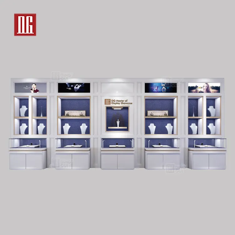 DG Showcase Hot Sale Shop Shelves Luxury Jewelry,watch Display Showcase Luxury Jewelry Standard LED Customized