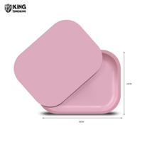 Vente en gros de plateaux roulants en métal personnalisés avec couvercle magnétique 18*14cm ensemble de plateaux roulants vierges pour tabac herbe chanvre fumer