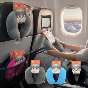 Cuscino da Viaggio Portatile per il Collo con Mascherina per Orecchie e Maschera per Occhi, 12 Pezzi/Confezione, in Memory Foam e Cotone Gonfiabile, Personalizzabile con Logo, Morbido e Confortevole - Product Image 5
