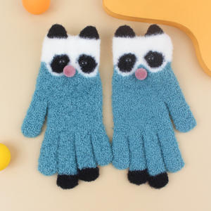 2025 New Slouch <strong>Glove</strong> Adult Ladies Cute Cartoon Animal Lesser <strong>Panda</strong> Raccoon Plush Fluffy Knitting Green Pink Blue Mittens <strong>Gloves</strong> - Product Image 4