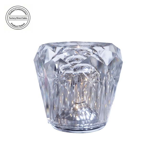 OEM ODM Gift Cordless Rechargeable Table Lamp Kit Customized Crystal Small Table Lamp for bar Restaurant
