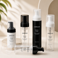 Bouteille de mousse nettoyante pour le visage en PET personnalisée de 100 ml, 120 ml, 150 ml, 200 ml avec pompe à mousse, emballage pour soins de la peau