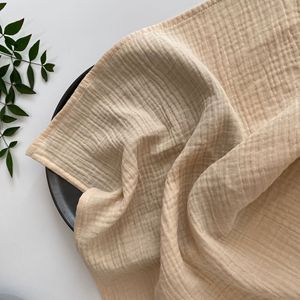 PARTYMENT Direct usine, Serviette <span class=keywords><strong>de</strong></span> table en <span class=keywords><strong>gaze</strong></span> <span class=keywords><strong>double</strong></span> couche à bords cousus, en coton <span class=keywords><strong>gaze</strong></span>, Napperon, Essuie-tout décoratif pour mariage - Product Image 1
