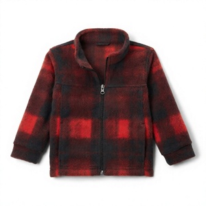 Chaqueta de Forro Polar a Cuadros para Bebés, Estilo Coreano, con Cierre, para Invierno y Actividades al Aire Libre - Product Image 3