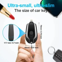 Vente en gros de mini chargeurs portables d'urgence pour téléphone portable, format clé, petit format, pour téléphone et Android