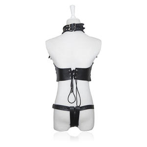 Body de estilo Punk, medias <span class=keywords><strong>tetonas</strong></span> de cuero, lencería de castidad, arnés de Bondage para el cuerpo Sexy, <span class=keywords><strong>Juguetes</strong></span> sexuales para mujeres - Product Image 5