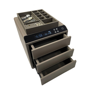 LED hiển thị ẩn bí mật vân tay ngăn kéo phong cách da an toàn mật khẩu nhỏ an toàn tập tin văn phòng an toàn khách sạn an toàn - Product Image 3