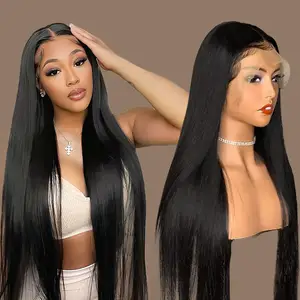 13a Grade Human Hair Wig Virgin Brazilian Hair Wear And Go Glueless Human Hair Wig Straight HD Lace Front Wig For Black Women