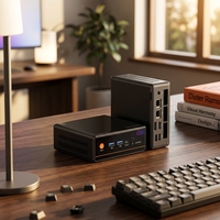 Mini PC Ryzen 5 5600H Business Desktop Computer 4K Triple Display WiFi 6 2.5G LAN DDR4 NVMe SSD Mini Computer