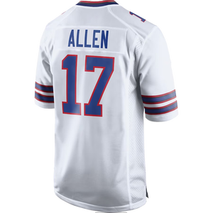 Maillot de football américain cousu de qualité supérieure en gros – Maillot de match 17 Allen respirant et à séchage rapide - Product Image 4