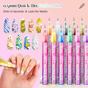 <span class=keywords><strong>Nail</strong></span> Art Graffiti Pen 0.5Mm Borstelen Nagels Diy Sneldrogende Dot Haak Lijn Pen Voor Nagels Art Design Manicure <span class=keywords><strong>Nail</strong></span> Diy Decoratie - Product Image 2