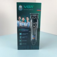 Tondeuse à barbe professionnelle sans fil V-298, nouveau design, en plastique, avec lames en acier inoxydable, écran LED, batterie 1500 mAh pour hommes