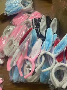 ที่คาดผมหูกระต่ายกระต่ายสัตว์สีดำสีชมพูสีขาวสำหรับเด็กผู้ใหญ่ผู้ชายผู้หญิง - Product Image 4