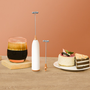 Handheld Electric Milk Frother Wireless <b>Battery</b> <b>Operated</b> For Coffee And Egg Whipping White Cylinder Shape - Product Image 2