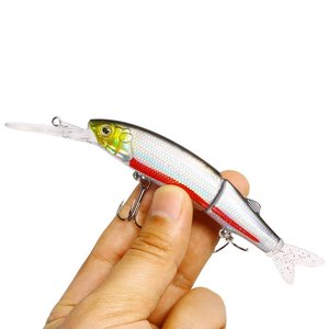 Leurre souple de haute qualité à 2 segments, 14 cm 16 g, pour pêche au bar et au culter, kit d'appâts durs à queue souple, coulant et plongeant en profondeur - Product Image 1