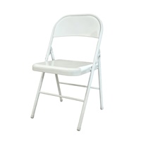 Chaises de jardin pliantes d'extérieur empilables en métal peint, portables et économiques, pour l'extérieur