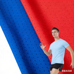 Tissus en polyester tricoté imprimés par sublimation personnalisée, 100% vêtements de sport, tissu Dry Fit Homecomb, t-shirts de football, tissu en maille jersey simple - Product Image 1