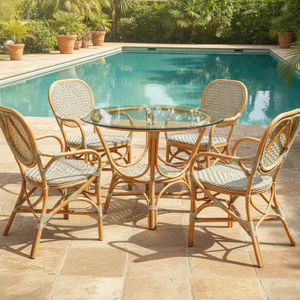 Chaise JAMAICA, design moderne en bois et rotin, fabrication artisanale indonésienne, design asiatique, CV Craftindo, pour un intérieur élégant, salle à manger, appartement, hôtel, meubles - Product Image 2